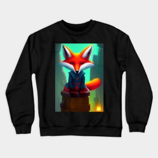 COOL COMIC BOOK STYLE FOX Crewneck Sweatshirt